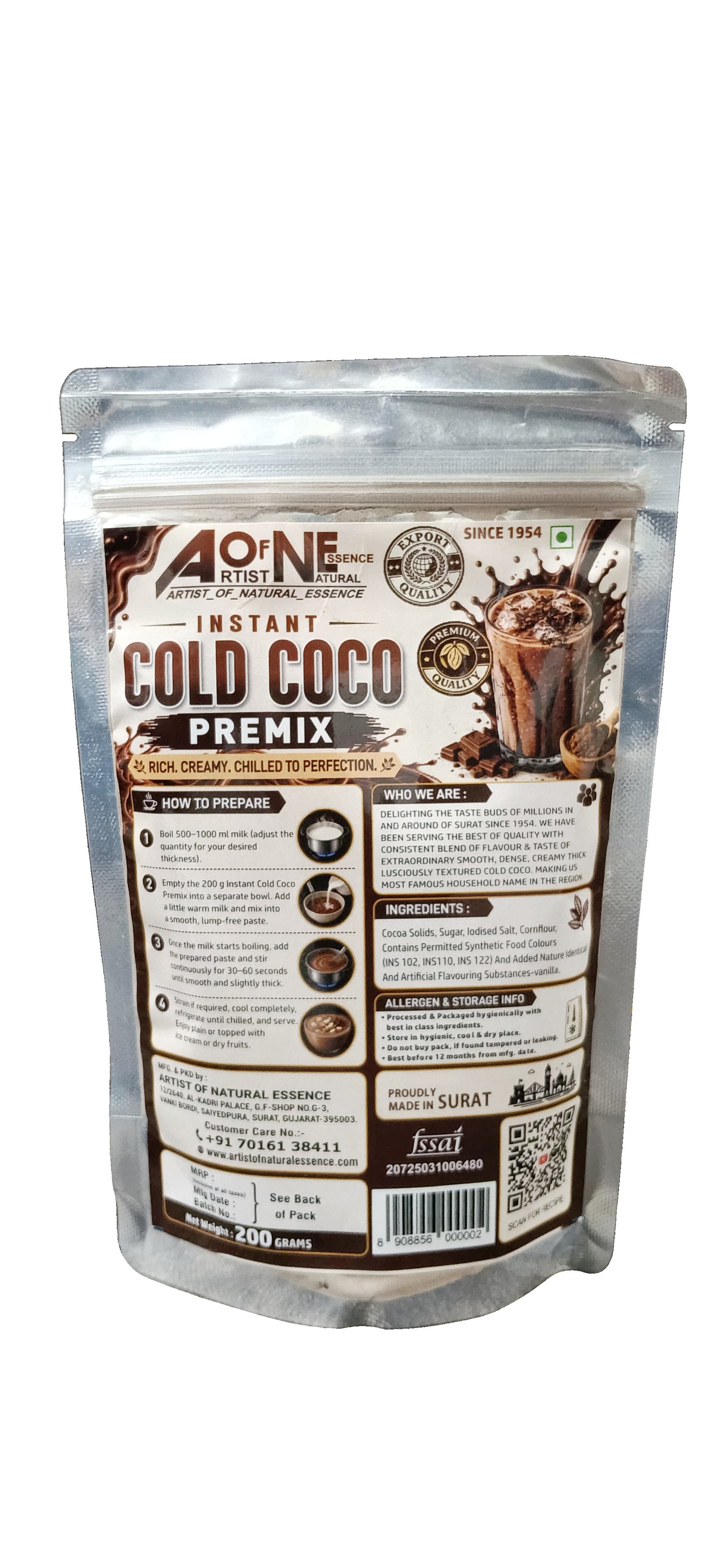 Artist of Natural Essence - Instant Cold Coco Premix 200g Pack